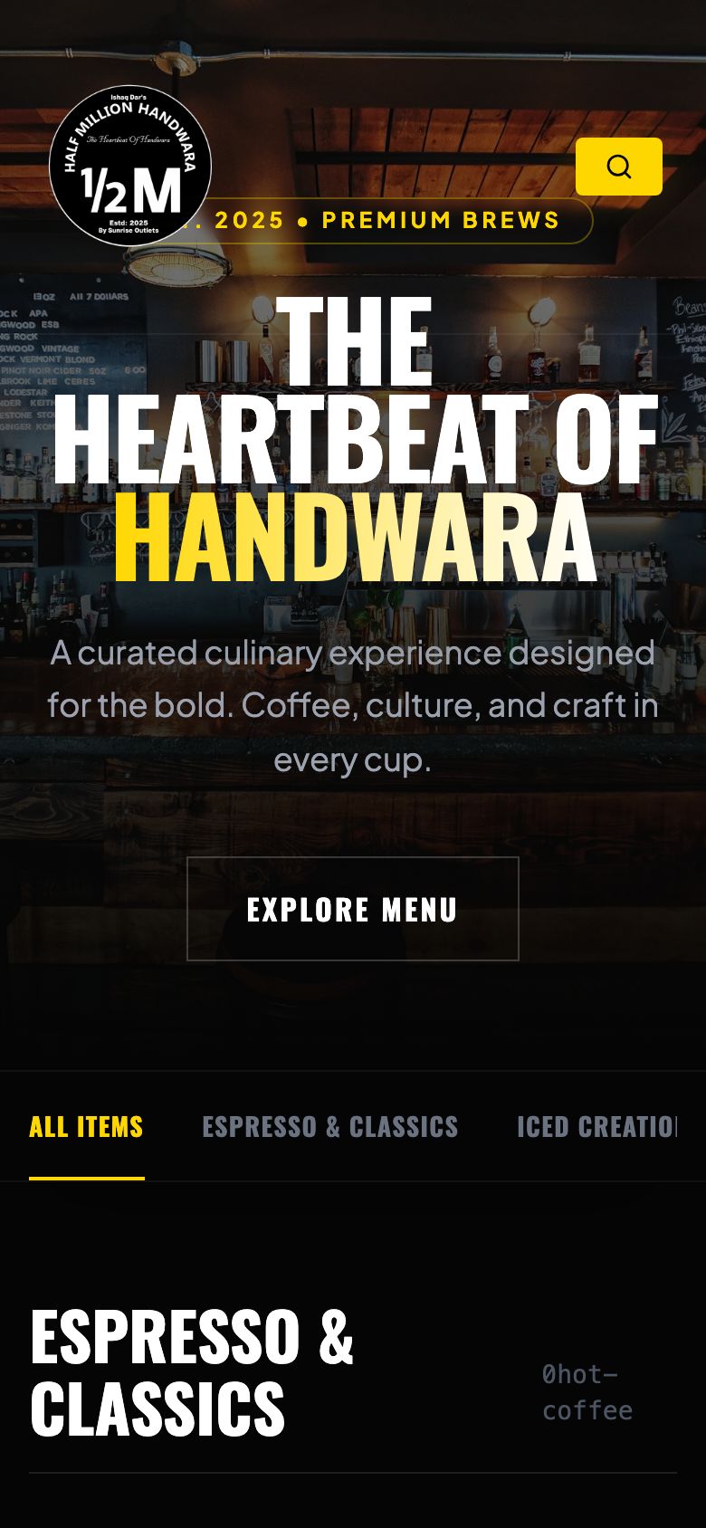 Half Million Handwara mobile view