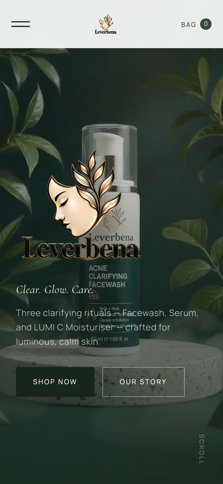 Leverbena mobile view